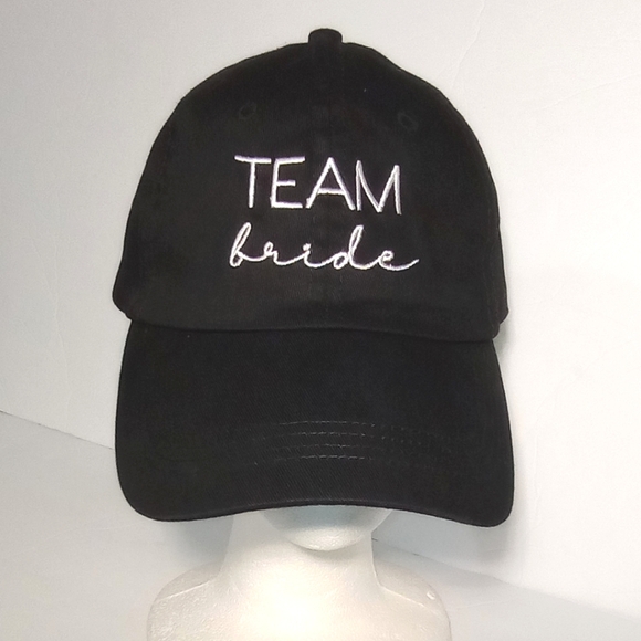 "Team Bride" Embroidery Cotton Bachelorette Party Wedding Adjustable Cap Hat - Picture 4 of 10